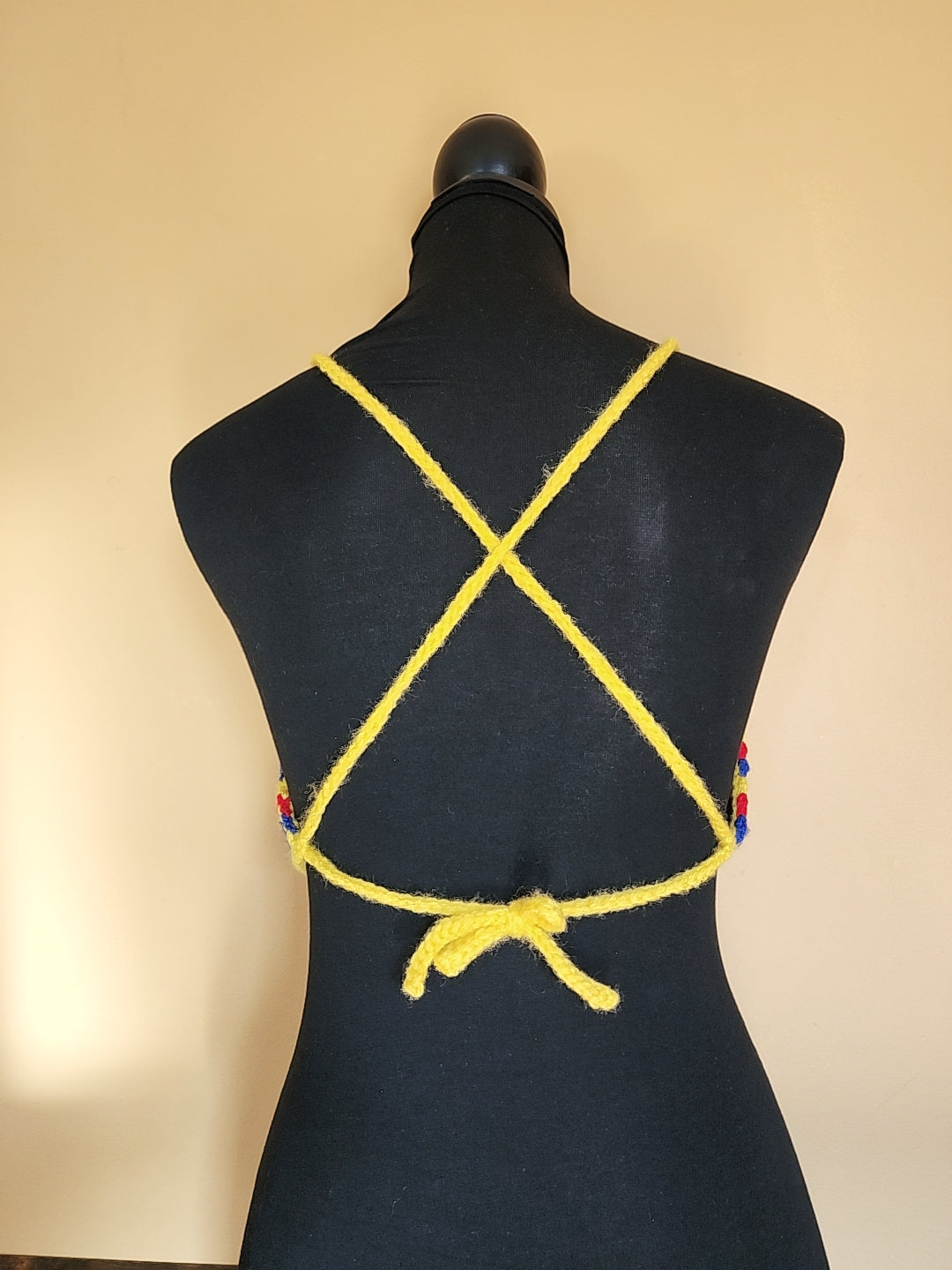 90's Striped Crop Halter Top