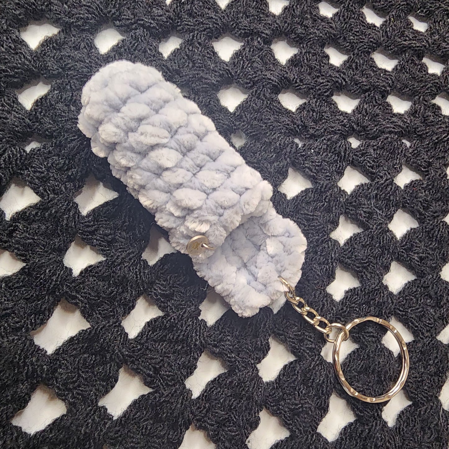 Velvet Lip Balm Holder Keychain