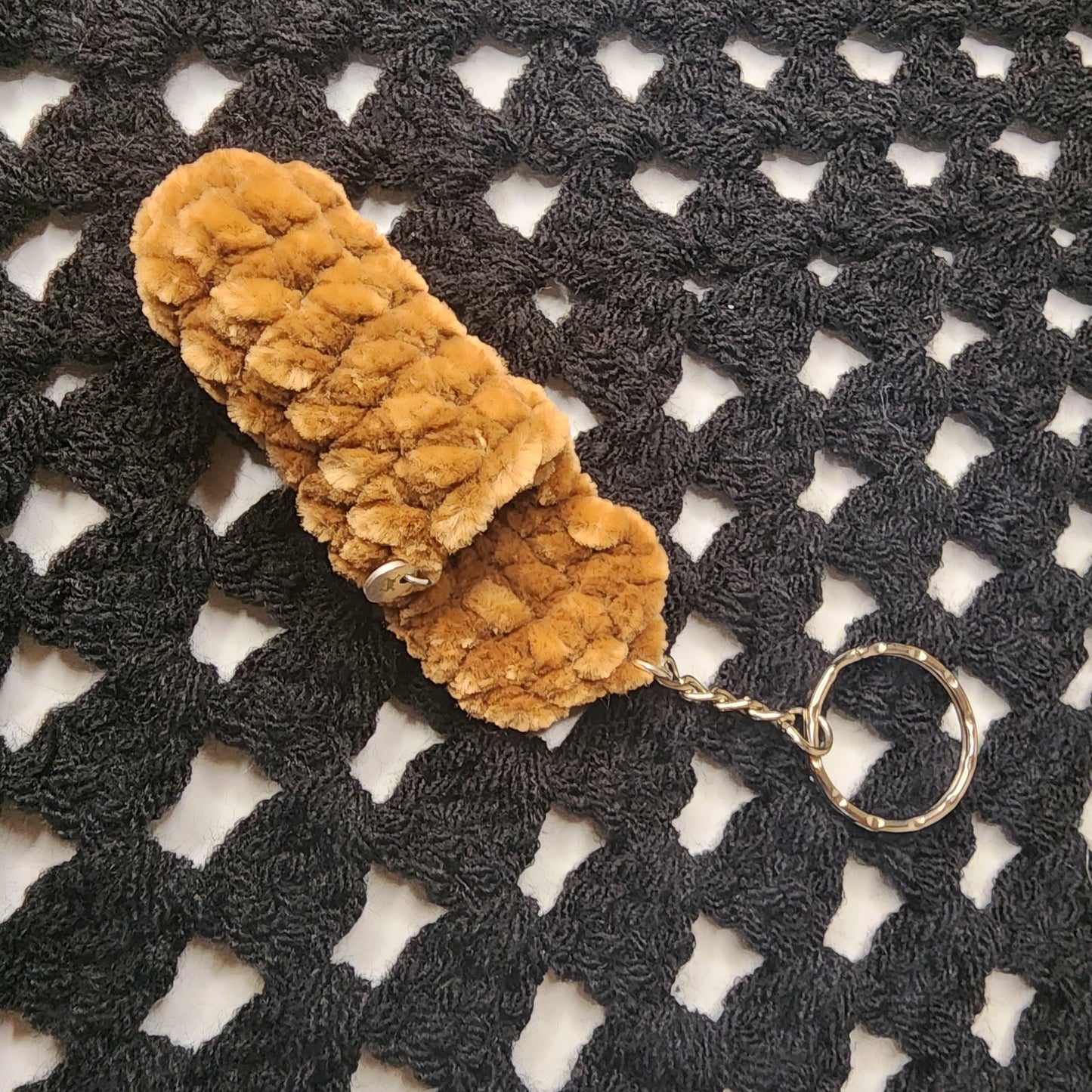 Velvet Lip Balm Holder Keychain