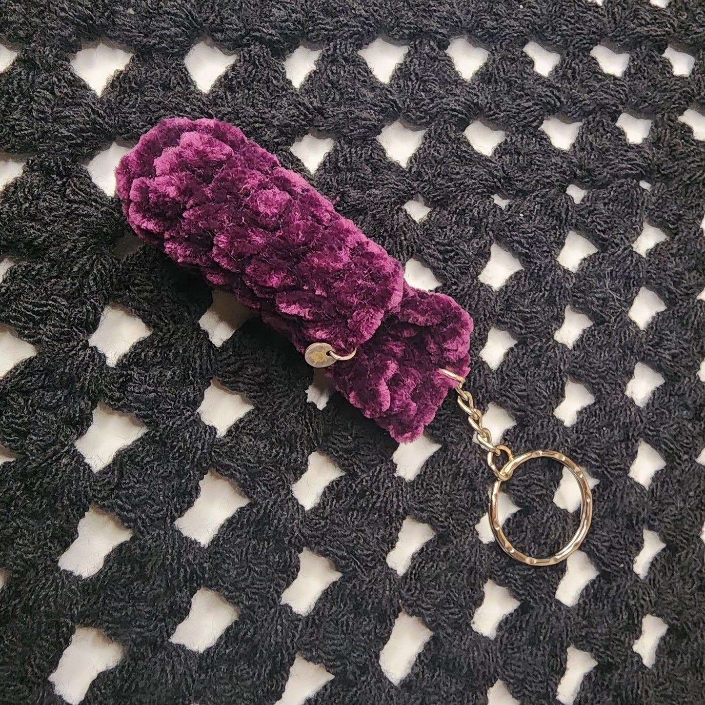 Velvet Lip Balm Holder Keychain